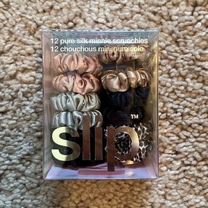 Brand new slip 12 pure silk minnie scrunchies